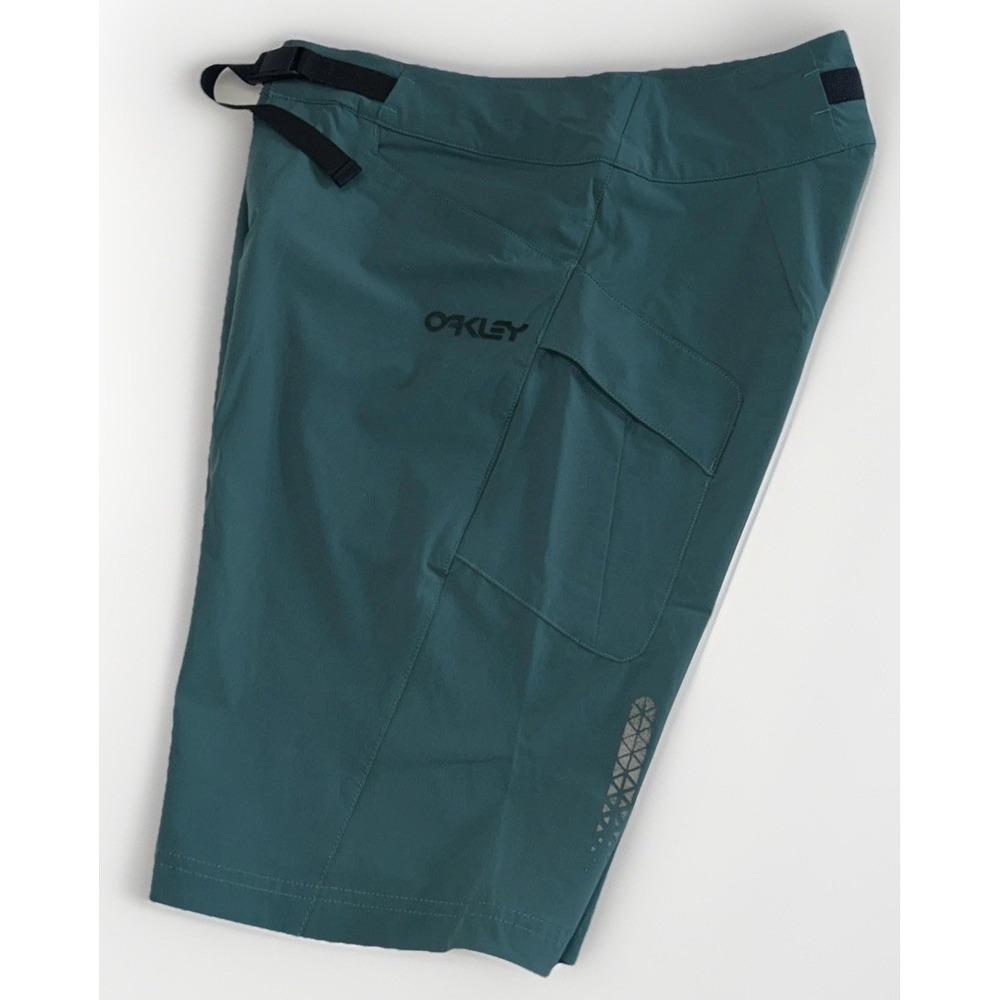 Mens Oakley Drop In MTB Shorts Sz 28 Lunar Rock 12" Ins No‎ Wear Belted